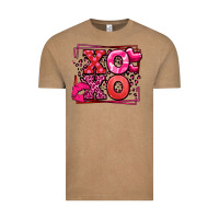 Vintage Coffee Xoxo Valentine's Day leopard frame Vintage Tee - LillyAllenDesigns