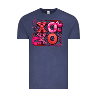 Vintage Denim Xoxo Valentine's Day leopard frame Vintage Tee - LillyAllenDesigns