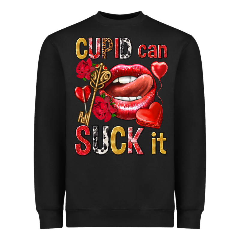 Cupid Can Suck It Valentine's Day Heavyweight Sweatshirt by HowdyJamesFarm | Teevron