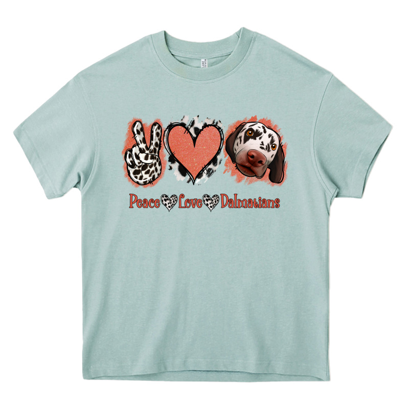Peace Love Dalmatians Heavy Core Tee by Jasminsmagicworld | Teevron