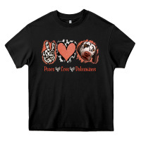 Black Peace Love Dalmatians Heavy Core Tee - Jasminsmagicworld
