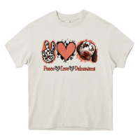 Cream Peace Love Dalmatians Heavy Core Tee - Jasminsmagicworld