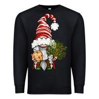 Black Christmas Gnome With Cookie Premium Sweatshirt - BundleAndBundleShop