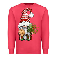 Cardinal Christmas Gnome With Cookie Premium Sweatshirt - BundleAndBundleShop