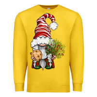 Lemon Christmas Gnome With Cookie Premium Sweatshirt - BundleAndBundleShop