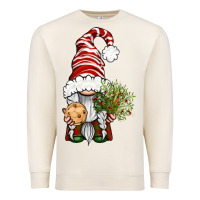Sandshell Christmas Gnome With Cookie Premium Sweatshirt - BundleAndBundleShop