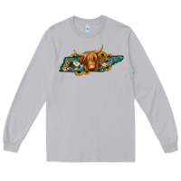 Moon Dust tennessee map long haired cow Long Sleeve Tee - Jasminsmagicworld