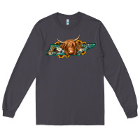 Smoke tennessee map long haired cow Long Sleeve Tee - Jasminsmagicworld