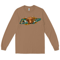 Toasted Coconut tennessee map long haired cow Long Sleeve Tee - Jasminsmagicworld