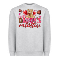 Heather Grey Daddy's Valentine Heavyweight Sweatshirt - HowdyJamesFarm