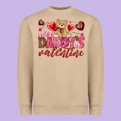 Daddy's Valentine Heavyweight Sweatshirt Designed By Howdyjamesfarm