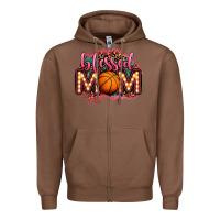 Chestnut blessed basketball mom lightbulb letters Zipper Hoodie - OliviaCreatesArt