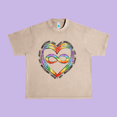 Autism Heart Urban Heavy Tee Designed By Artiststas