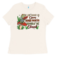 Bone if my book is open your mouth should be closed malia Ladies Tee - MaliasSmallBusiness