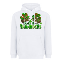White Shake Your Shamrocks Heavyweight Hoodie - FaDigitalArtStudio