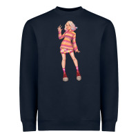 Navy colorful girl Heavyweight Sweatshirt - TumblerDesignByShophia