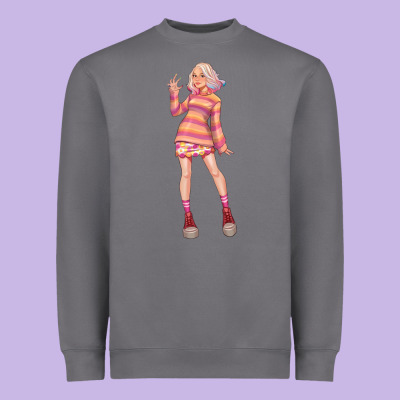 Colorful Girl Heavyweight Sweatshirt Designed By Tumblerdesignbyshophia