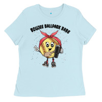 Baby Blue boujee ballpark babe Ladies Tee - MaliasSmallBusiness