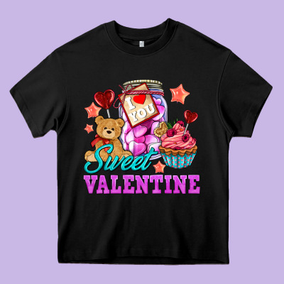 Sweet Valentine Heavy Core Tee Designed By Adodesignshop