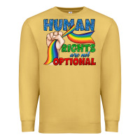 Antique Gold Human Rights Are Not Optional Premium Sweatshirt - BundleAndBundleShop