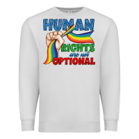 Dove Grey Human Rights Are Not Optional Premium Sweatshirt - BundleAndBundleShop