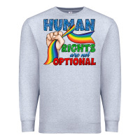 Heather Grey Human Rights Are Not Optional Premium Sweatshirt - BundleAndBundleShop