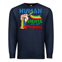 Navy Human Rights Are Not Optional Premium Sweatshirt - BundleAndBundleShop