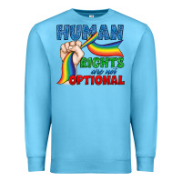 Ocean Blue Human Rights Are Not Optional Premium Sweatshirt - BundleAndBundleShop