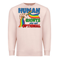 Pale Pink Human Rights Are Not Optional Premium Sweatshirt - BundleAndBundleShop