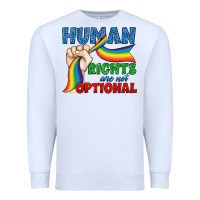 White Human Rights Are Not Optional Premium Sweatshirt - BundleAndBundleShop