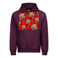 Yorkshire Pig And Candy Cane Urban Hoodie | Teevron