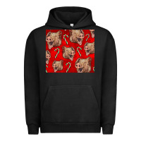 Pigment Black Yorkshire Pig And Candy Cane Urban Hoodie - LillyAllenDesigns