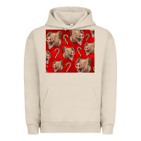 Pigment French Oak Yorkshire Pig And Candy Cane Urban Hoodie - LillyAllenDesigns