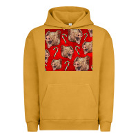 Pigment Peanut Butter Yorkshire Pig And Candy Cane Urban Hoodie - LillyAllenDesigns