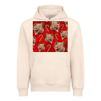 Sandshell Yorkshire Pig And Candy Cane Urban Hoodie - LillyAllenDesigns
