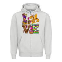 Mardi Gras Love Olivia Zipper Hoodie | Teevron