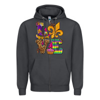 Smoke mardi gras love olivia Zipper Hoodie - OliviaCreatesArt