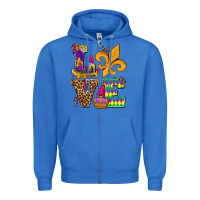 True Royal mardi gras love olivia Zipper Hoodie - OliviaCreatesArt