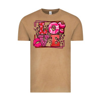 Vintage Camel Love Valentine's Day leopard frame Vintage Tee - LillyAllenDesigns