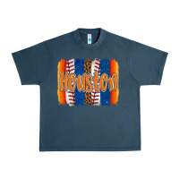 Midnight Navy houston baseball team spirit brushstrokes Urban Heavy Tee - Artiststas