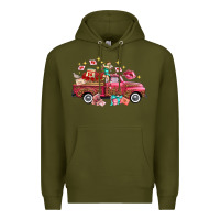 Army Green Western Valentines Day Truck Photography Love Side Premium Hoodie - FaDigitalArtStudio