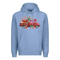 Colony Blue Western Valentines Day Truck Photography Love Side Premium Hoodie - FaDigitalArtStudio