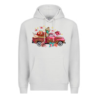 Dove Grey Western Valentines Day Truck Photography Love Side Premium Hoodie - FaDigitalArtStudio