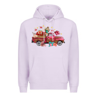 Lilac Western Valentines Day Truck Photography Love Side Premium Hoodie - FaDigitalArtStudio