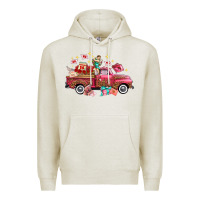 Oatmeal Heather Western Valentines Day Truck Photography Love Side Premium Hoodie - FaDigitalArtStudio