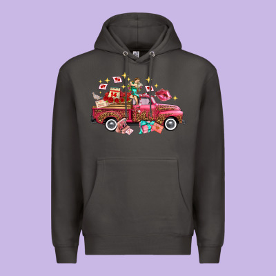 Western Valentines Day Truck Photography Love Side Premium Hoodie Designed By Fadigitalartstudio