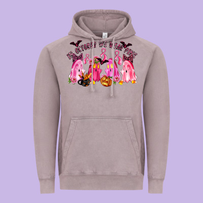 In October We Wear Pink Vintage Hoodie Designed By Lillyallendesigns