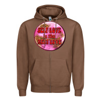 Chestnut self love is the best love olivia Zipper Hoodie - OliviaCreatesArt