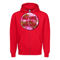 Red self love is the best love olivia Zipper Hoodie - OliviaCreatesArt