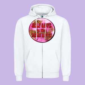 Self Love Is The Best Love Olivia Zipper Hoodie Designed By Oliviacreatesart